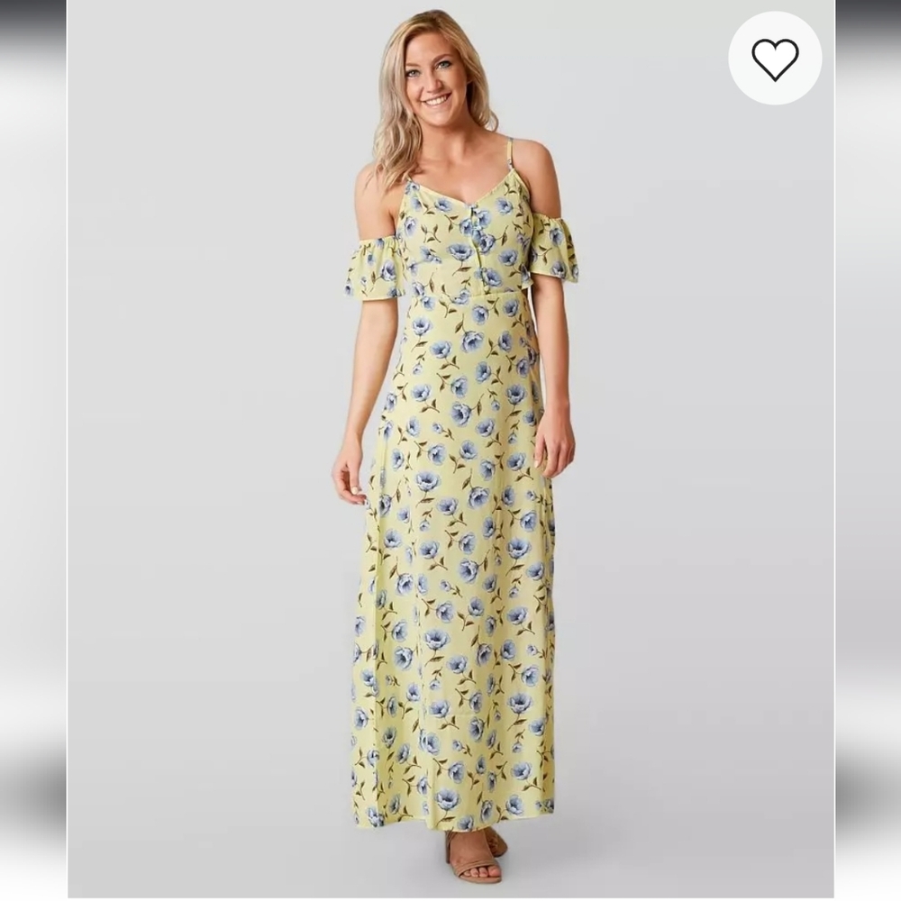 Floral Yellow Maxi Dress - Picture 4 of 4